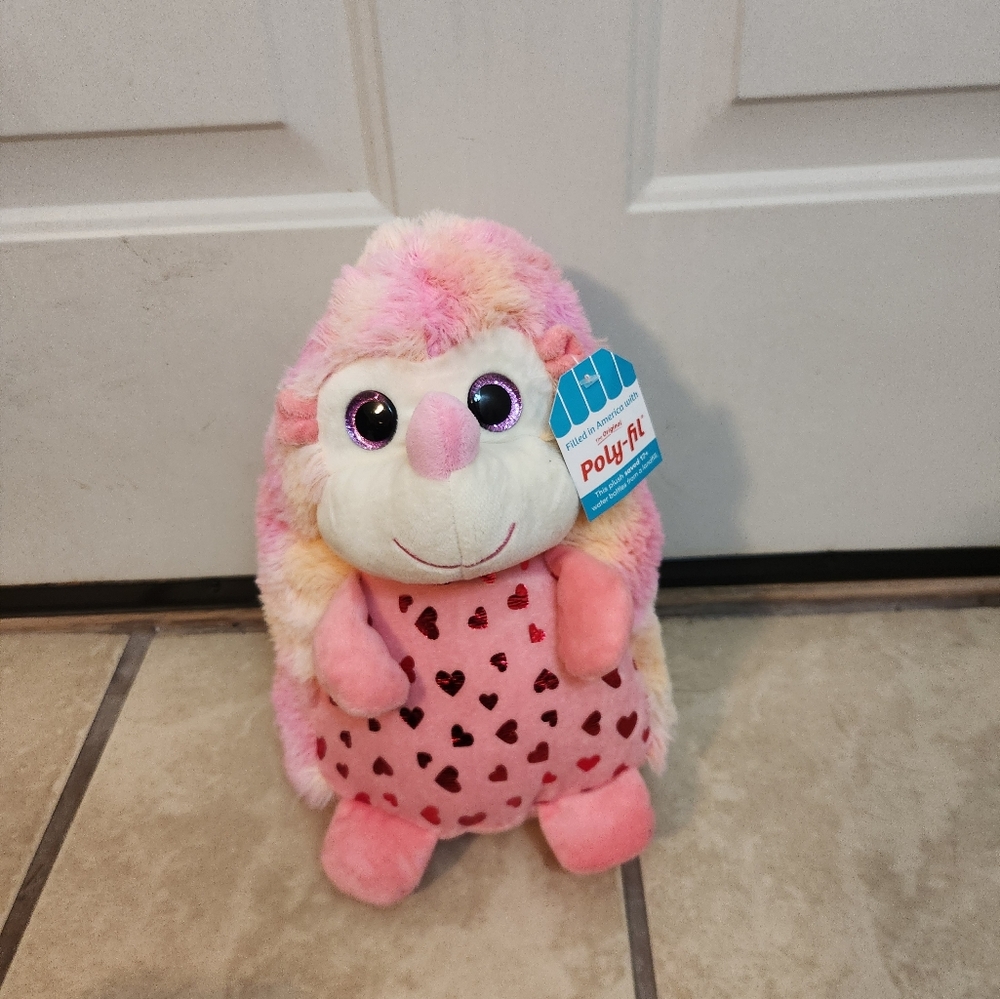 Colorful hedgehog stuffed animal